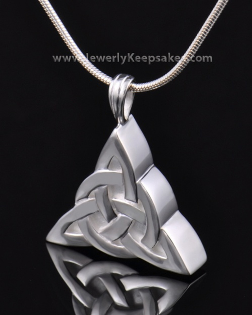 Silver Celtic Knot Connemara Marble Necklace with Earrings